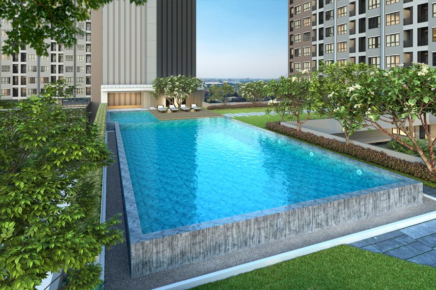 Artist's impression of the 4th-floor lap pool